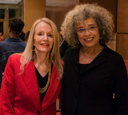 Andrea Neves with Angela Davis on March 3, 2020